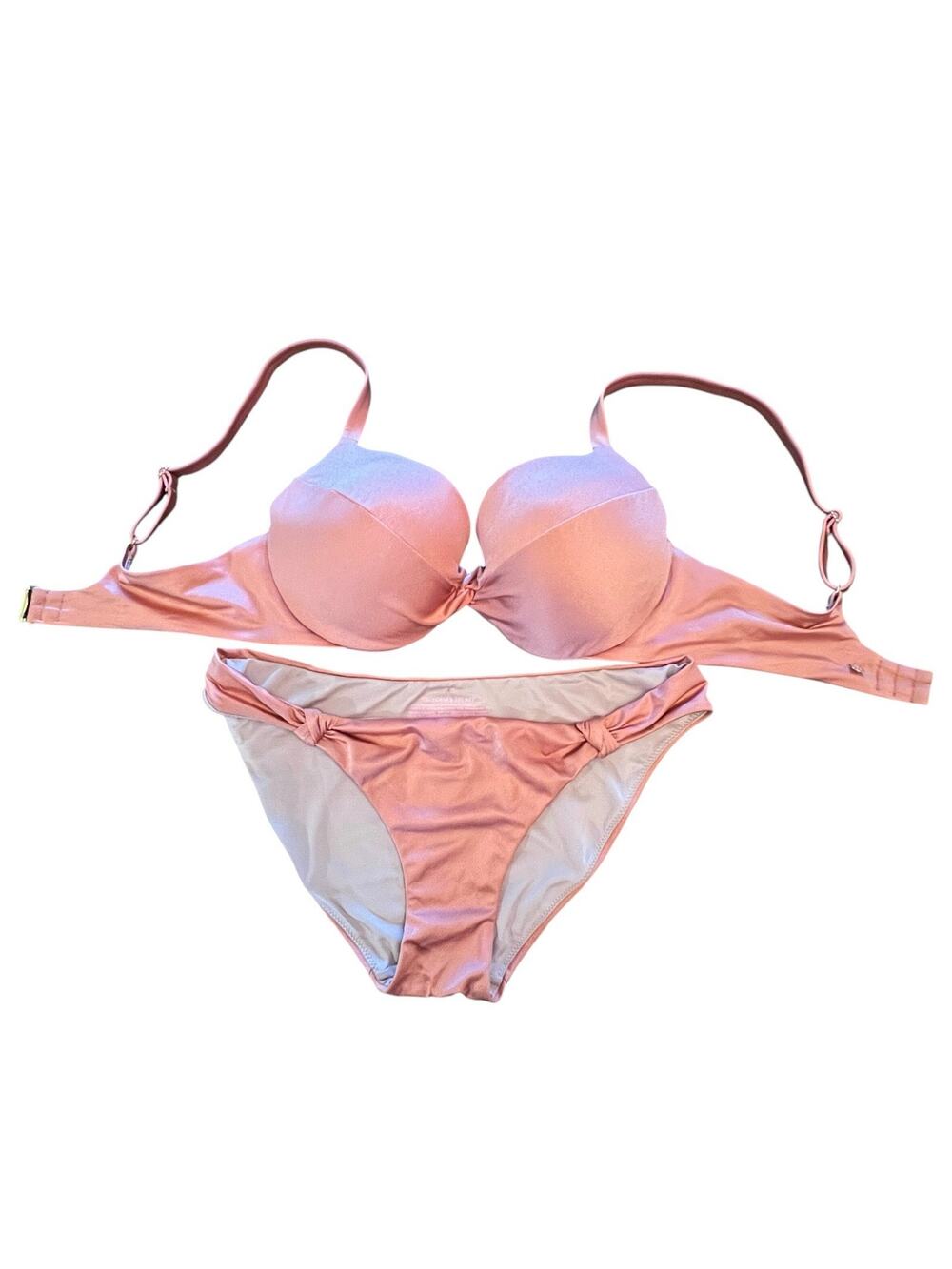 Victoria's Secret 36C BIKINI Bottom Size Medium Ginger Canyon Dusty Rose